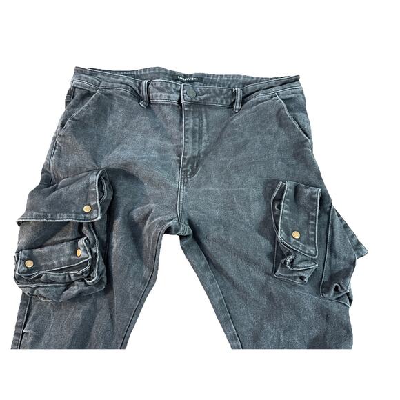 Embellish Black Prox Cargo Jeans Size 40 Practical And Comfortable Streetwear - Picture 9 of 15
